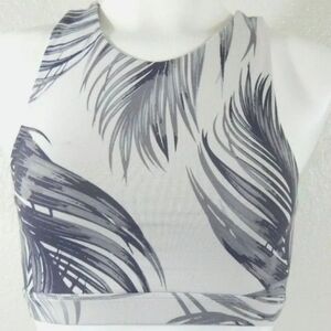 Spiritual Gangster High Neck Palm Leaf Sports Bra